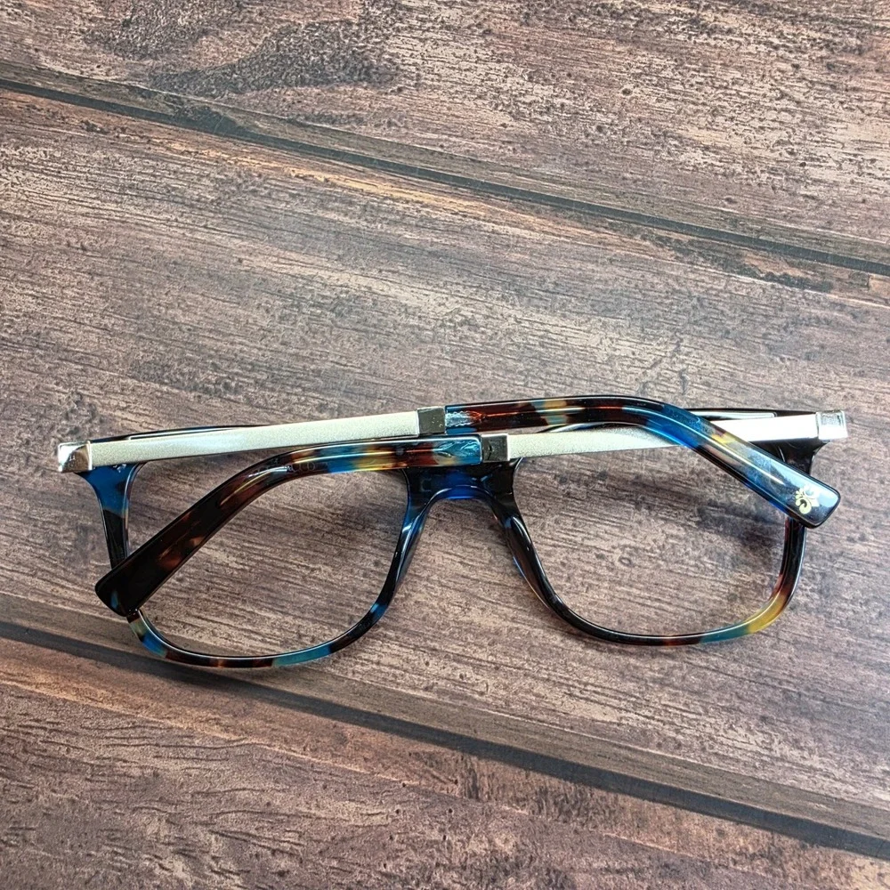 Denton DOV542 428 HM Blue Brown Tortoise Square Eyeglass Frames 54-19-140